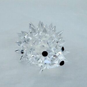 B J Crystal glass hedge hog figurine made with Swarovski crystals